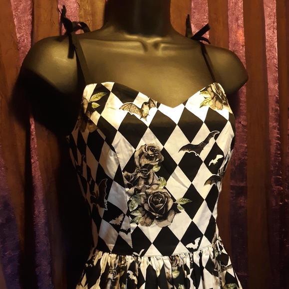 Hell Bunny | Dresses | Hell Bunny Harlequin Dress Sourpuss Tripp Iron Fist  Lip Service Killstar Dolls S | Poshmark